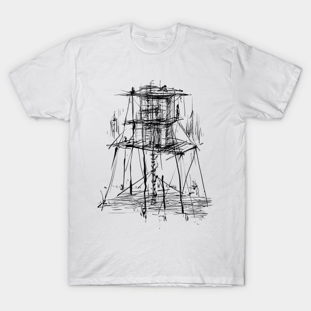 architecture - wood tower T-Shirt by Nikokosmos